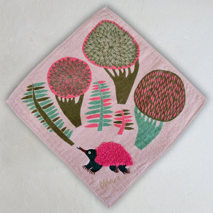 モコモコドウブツハンカチ/木立ハリモグラ