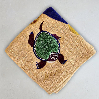 モコモコドウブツハンカチ/苔池ミノガメ