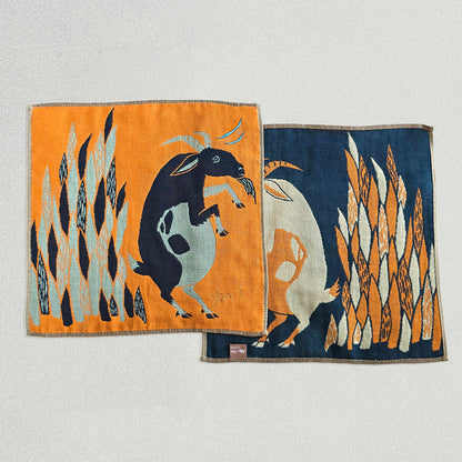 ガーゼハンカチ/岩山のスキップのヤギたち【 限定商品 】