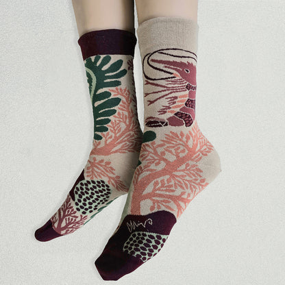 靴下/草原を泳ぐエビ