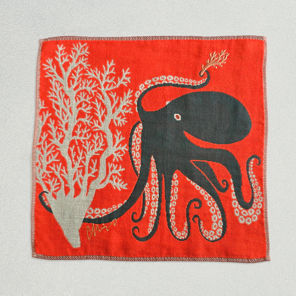 ガーゼハンカチ/深海のダンスのタコたち【 限定商品 】