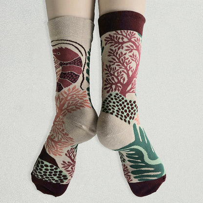 靴下/草原を泳ぐエビ