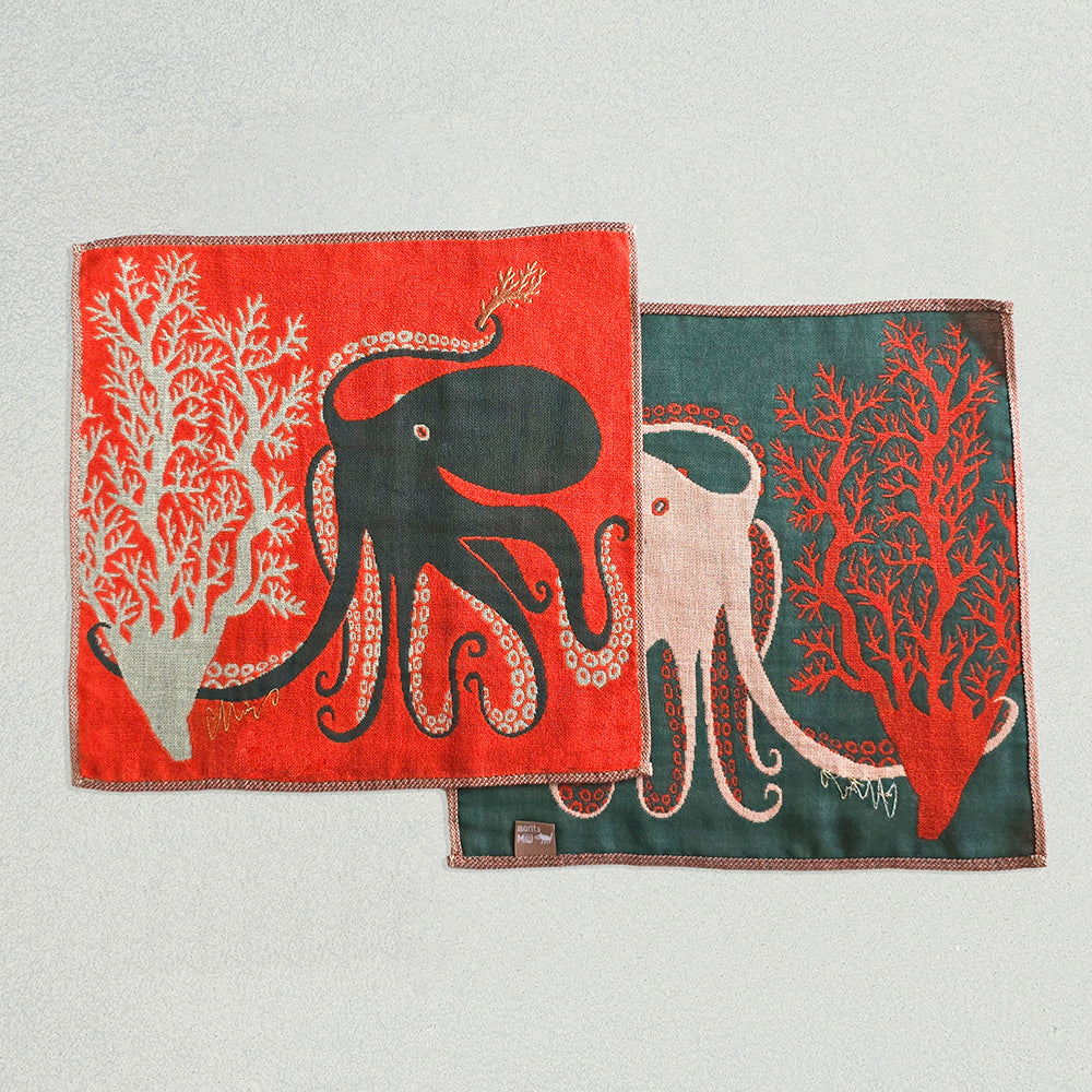 ガーゼハンカチ/深海のダンスのタコたち【 限定商品 】