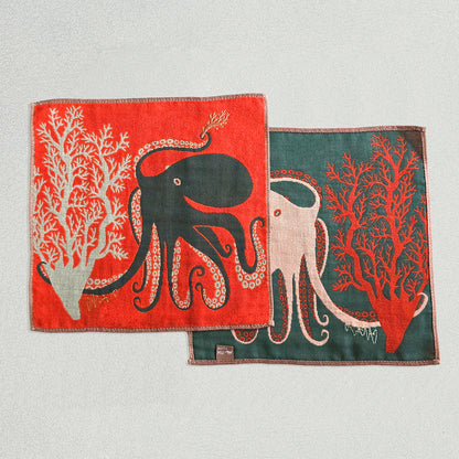 ガーゼハンカチ/深海のダンスのタコたち【 限定商品 】