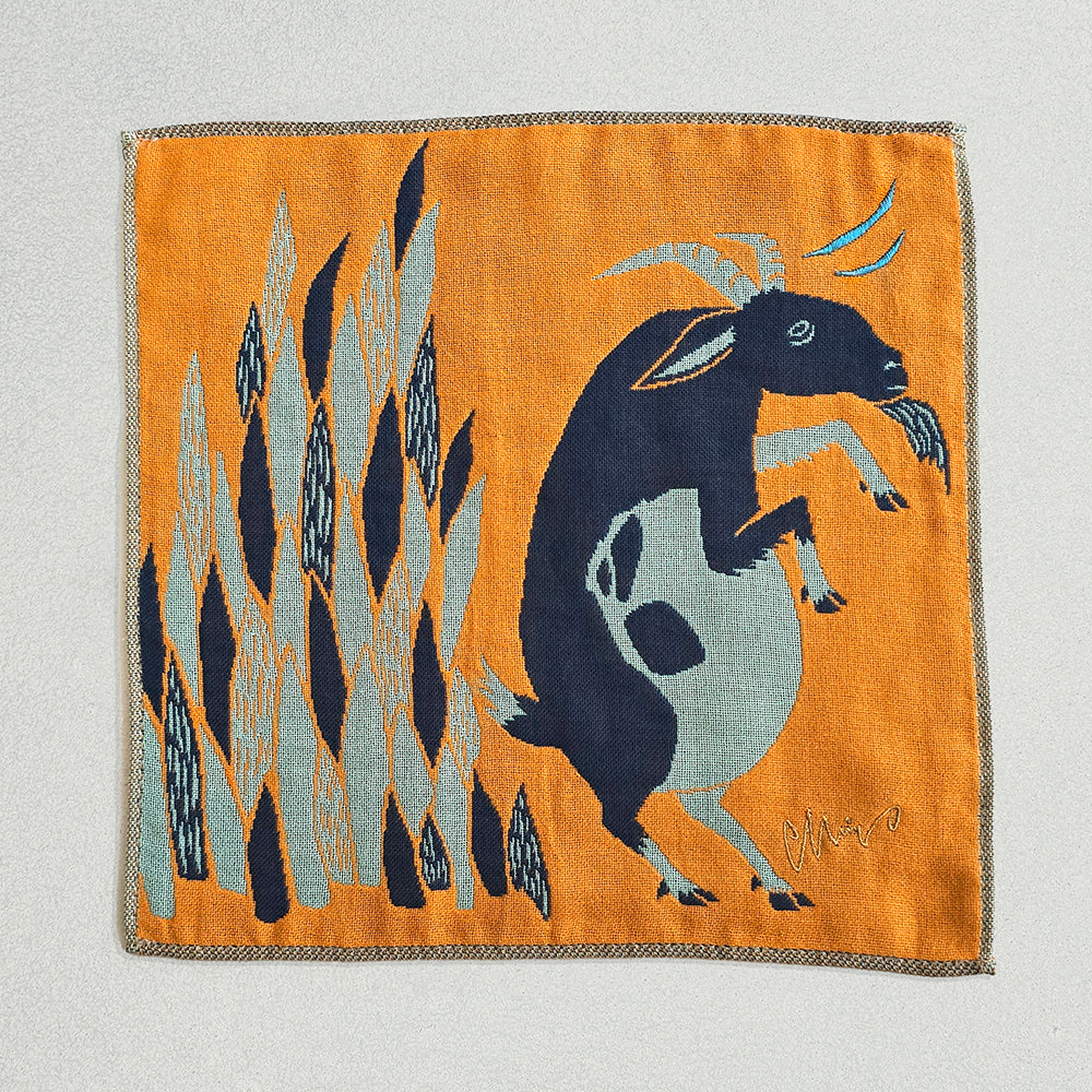 ガーゼハンカチ/岩山のスキップのヤギたち【 限定商品 】